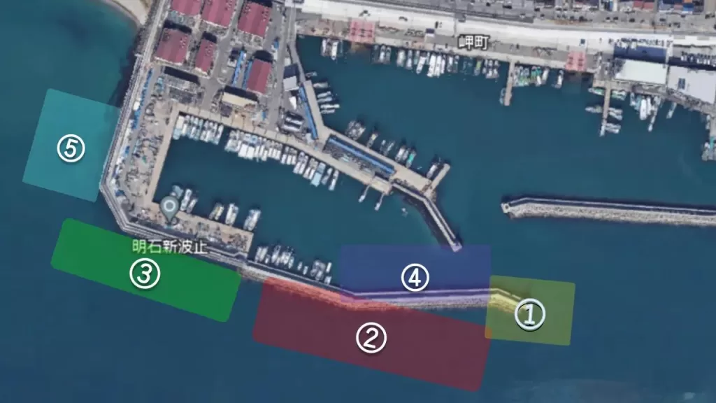 明石新波止の釣り場を5つのポイントから紹介