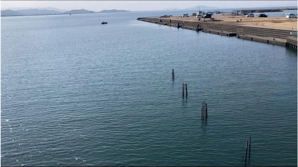 長浜港の米川河口のバス釣りポイント