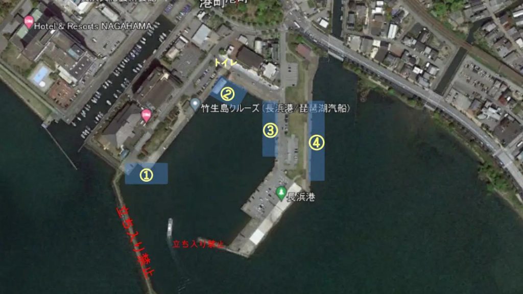 長浜港のバス釣りポイントを4つ紹介