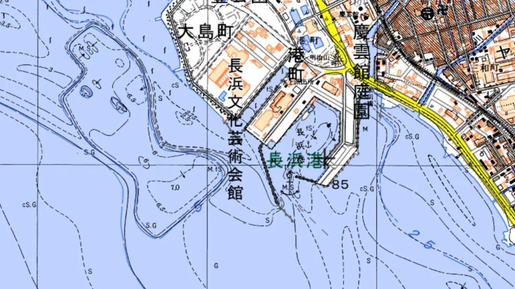 長浜港周辺の水深