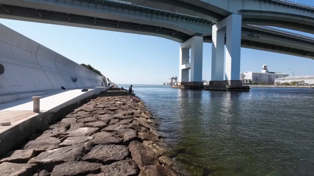 兵庫県芦屋市の南芦屋浜西護岸の釣り場