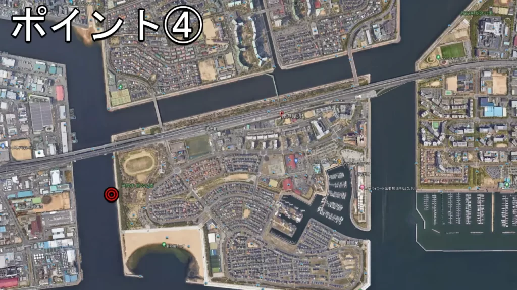 南芦屋浜西護岸中央北の釣りポイント