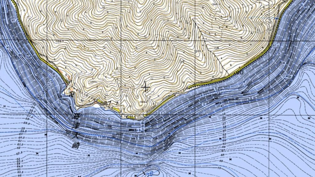 琵琶湖の海津大崎弁天浜周辺のバス釣りポイントの水深