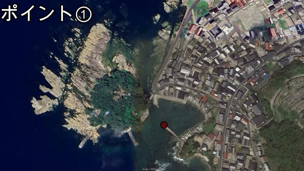 小間漁港の釣りポイント①