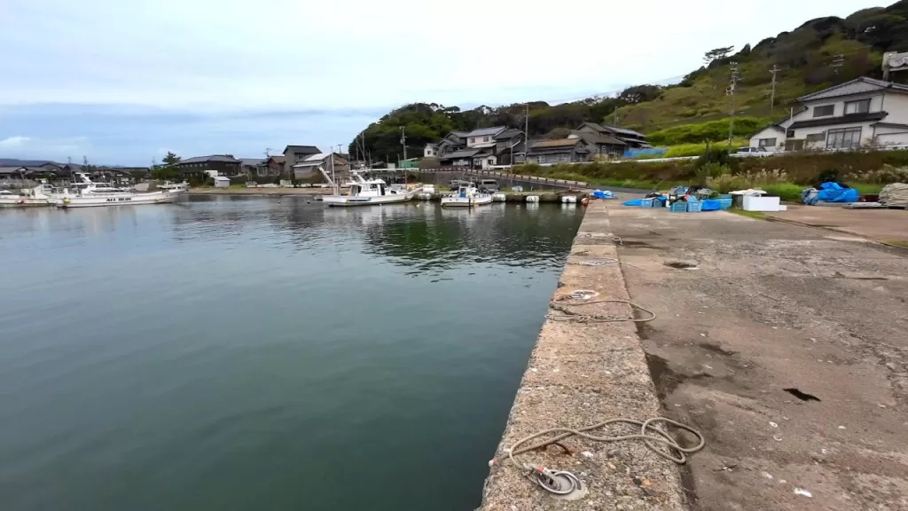 浅茂川漁港の港内で南方向を撮影