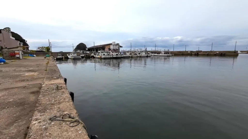 浅茂川漁港の港内で北方向を撮影